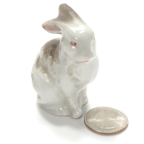 Vintage besetztes Japan Porzellan Figur Osterhase Hase 2 1/4 Zoll hoch - Bild 1 von 10