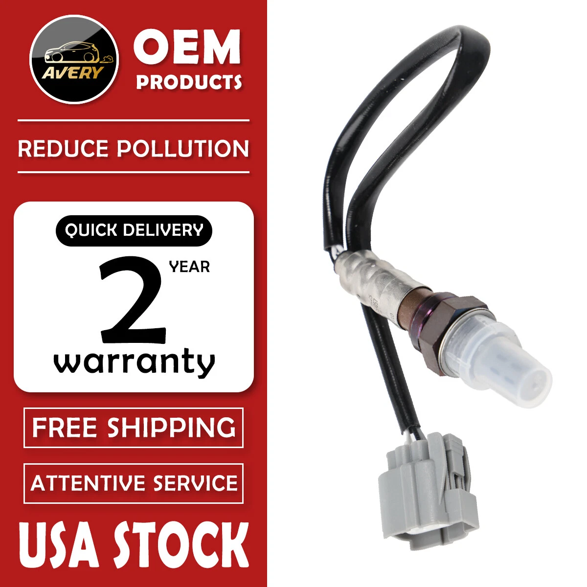 Sensor De Oxígeno O2 Compatible Con Honda CR-V CRV EX LX 2.4L De 2002 2003 2004 Sensor Ascendente Y Descendente Reemplaza 234-9005 234-4125 15575 13706 Juego De 2