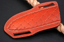 CUSTOM HANDMADE PURE COW LEATHER SHEATH FOR 4" TO 6"INCH FIXED BLADE KNIFE 911