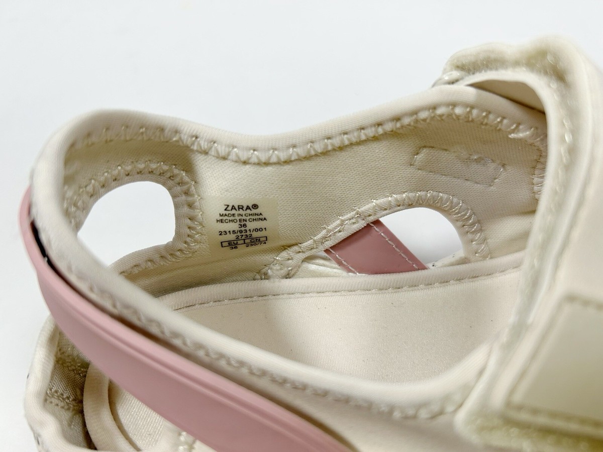 Zara Women's Sporty Open Sneakers Sandals Memory Effect