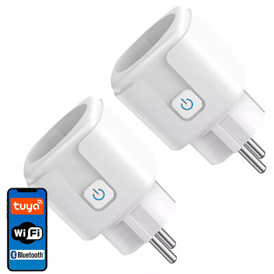 2X 16A Smart Steckdose Tuya WIFI WLAN Home Socket Alexa Google Fernbedienung