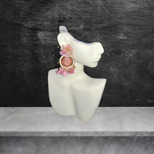 I.N.C Pink Metal Drop Earrings