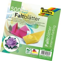Folia 8965 FaltbläTter Intensivfarbig 15 X 15 Cm 70 G/M² Basteln FüR Origami
