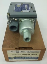 SQUARE D 9012 ACW1S11 SER.B, PRESSURE SWITCH, SET 43-50 PSI, FORM V, 9012 ACW1