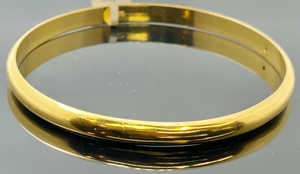 Plain solid shop gold bangle