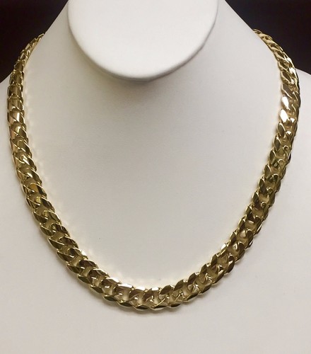 18k Solid Gold Miami Cuban Curb Link 28 