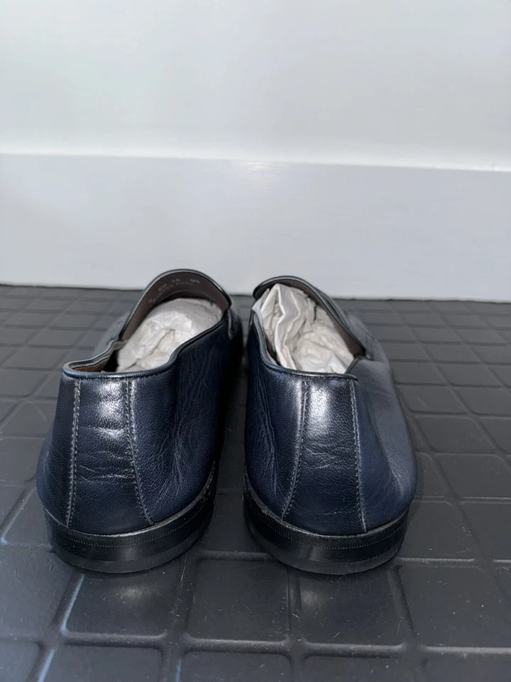 Mocasines Ermenegildo Zegna, MOCASINES L'ASOLA CUERO AZUL MARINO Foto 4 de 4