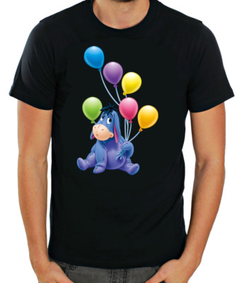Winnie the pooh, Eeyore Kurzarm T-Shirt Herren G102