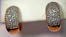 Cluster Pave Diamond 14K Gold Earring Set by WTJ