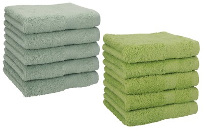 Betz 10 Seiftücher Seiflappen Seiftuch  PREMIUM 30x30 cm heugrün / avocadogrün