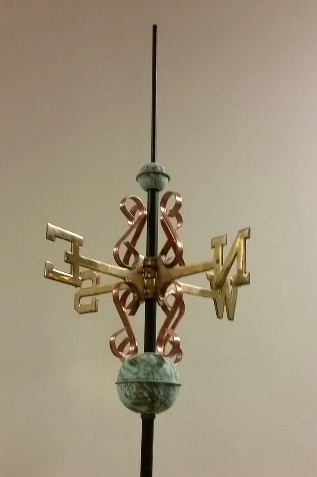 ELEGANT ANTIQUED COPPER weathervane, AS SHOWN.NO ROOF MOUNT.SHIPS 2 DAYS - Image 3 of 3