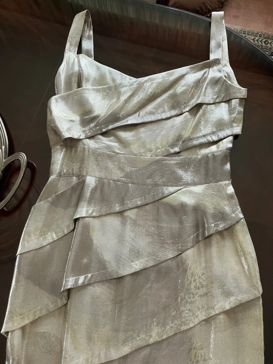 Robe lamée argent sale