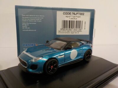 Jaguar F Type, Project 7, Ultra Blue, 1/76 Oxford Diecast 76jft002