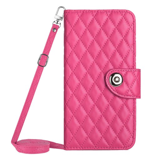 Grid Leather Wallet Phone Case for Motorola G53 G84 G14 G54 E13 G Stylus G Power - 第 15/15 張圖片