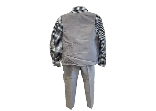 Andy And Evan Boy’s 4Pc Suit SHIRT, VEST, PANTS & TIE ( NAVY/GREY GLASSES,5) NWT - Picture 3 of 5