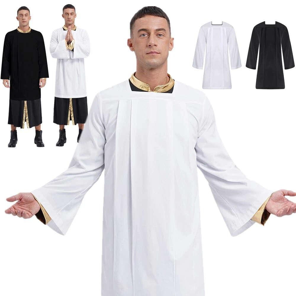 Déguisement Prêtre Moine Homme Adulte - Robe Mystérieuse Avec Cape, Croix Et Corde - Idéal Halloween & Carnaval