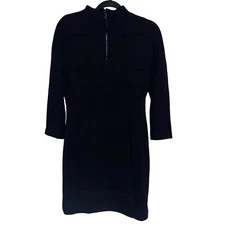 Carlisle Dress Womens Size 8 Wool Black Zip Career Office Classic Vintage
