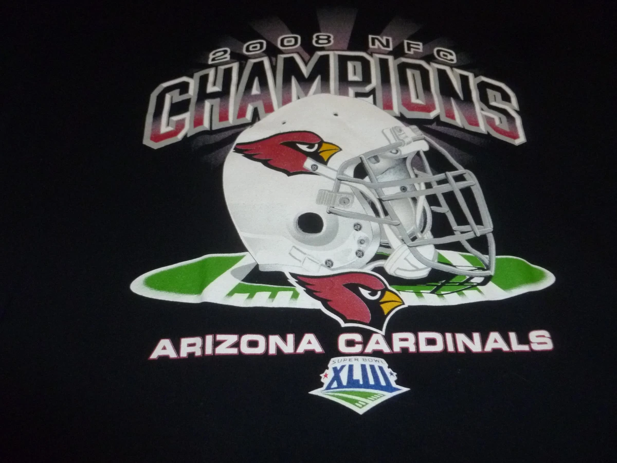 2008 NFC SUPER BOWL CHAMPIONS XLIII ARIZONA CARDINALS SHIRT SIZE LARGE  GILDAN >