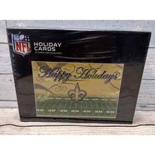 NFL New Orleans Saints Holiday Cards & Envelopes! 15 Ct! Happy Holidays! Rare!