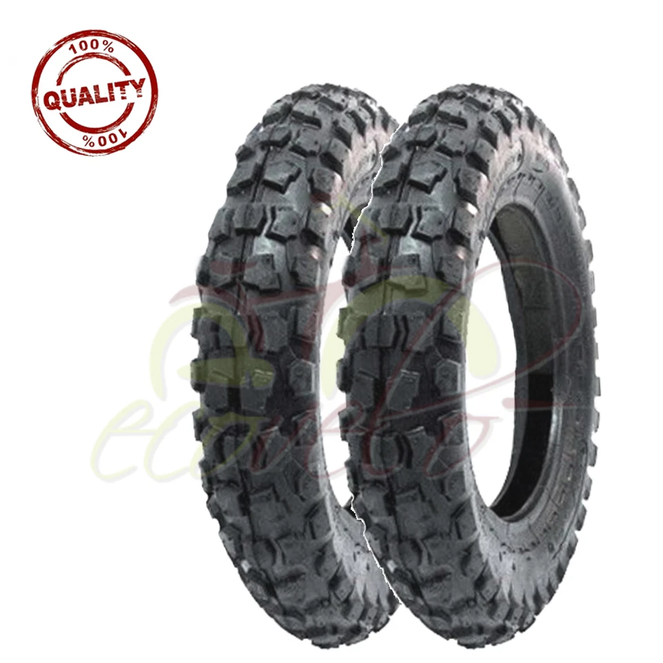 UNION 2 PNEUMATICI CROSS 100 / 90 - 10 PIAGGIO APE 50 TASSELLATO 6PR GOMME COPERTONI