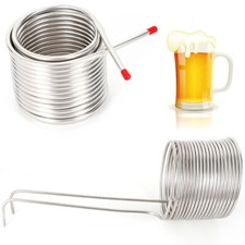 Tubo Bobina Metallo Acciaio Inox Immersione Wort Refrigeratore Birra Vino Casa US