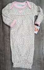 Baby Girl Clothes New Vintage Carter's Preemie Animal Print Heart Sleep Gown