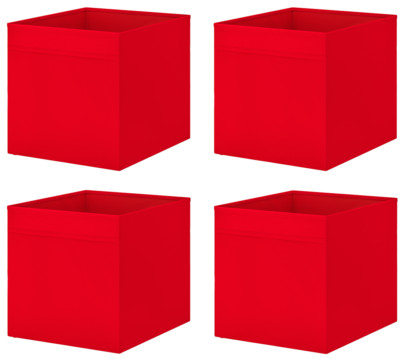 4 IKEA DRONA Aufbewahrungsbox Kallax Expedit, Box, 33x38x33 cm, rot NEU