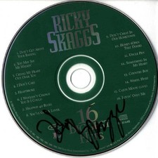 Ricky Skaggs Signed Autographed 16 Biggest Hits CD
