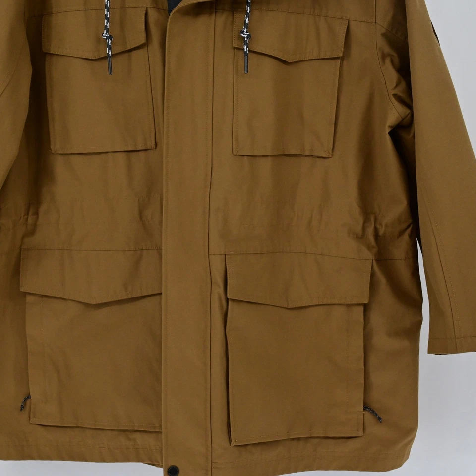 Chaqueta Parka Eddie Bauer XL Marrón Tareas Bolsillos Utilidad Trabajo Abrigo Capucha Exterior Foto 4 de 4