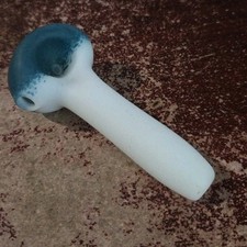 EYCE Silicone Hand Pipe White Teal Durable Tobacco Smoking Bowl