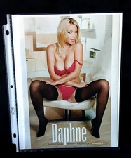 Vintage Glamour Magazine Ad - Stockings Heels Pinup Photo Art Daphne - LS-47