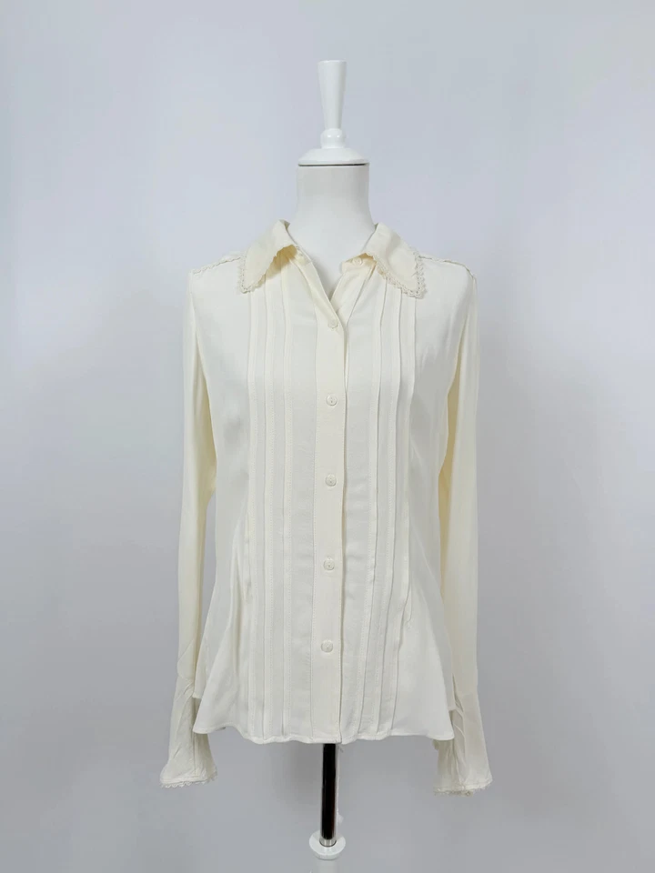 Top Melrose crème à détails plissés - Free People - Photo 2/4