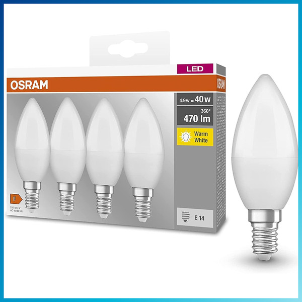 E14 Led Kerzenlampe Warmweiß 2700K 4Er-Pack 40W Ersatz Nicht Dimmbar-image