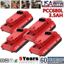 (1-4PACK) 3.5AH Lithium Battery for Porter Cable 20V 3500mAH MAX PCC685L,PCC680L