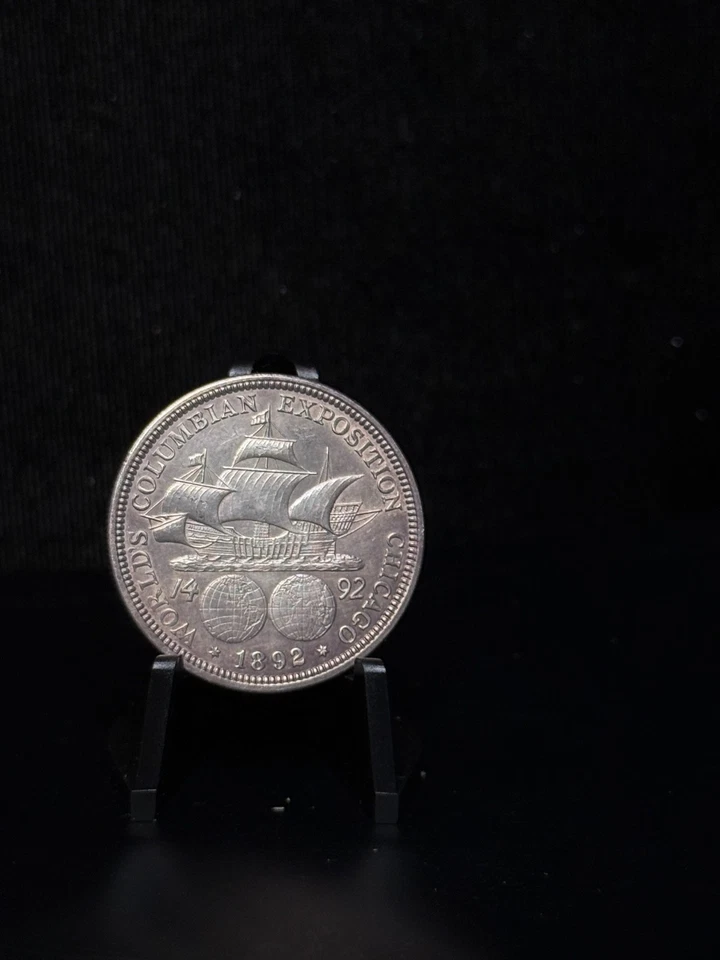 1892 - Columbian Expo Silver Half Dollar 50C Commemorative Coin - Image 2 of 2