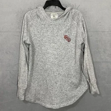 Florida State Seminoles Hooded Sweater Women's XL J. America Gray Pullover FSU