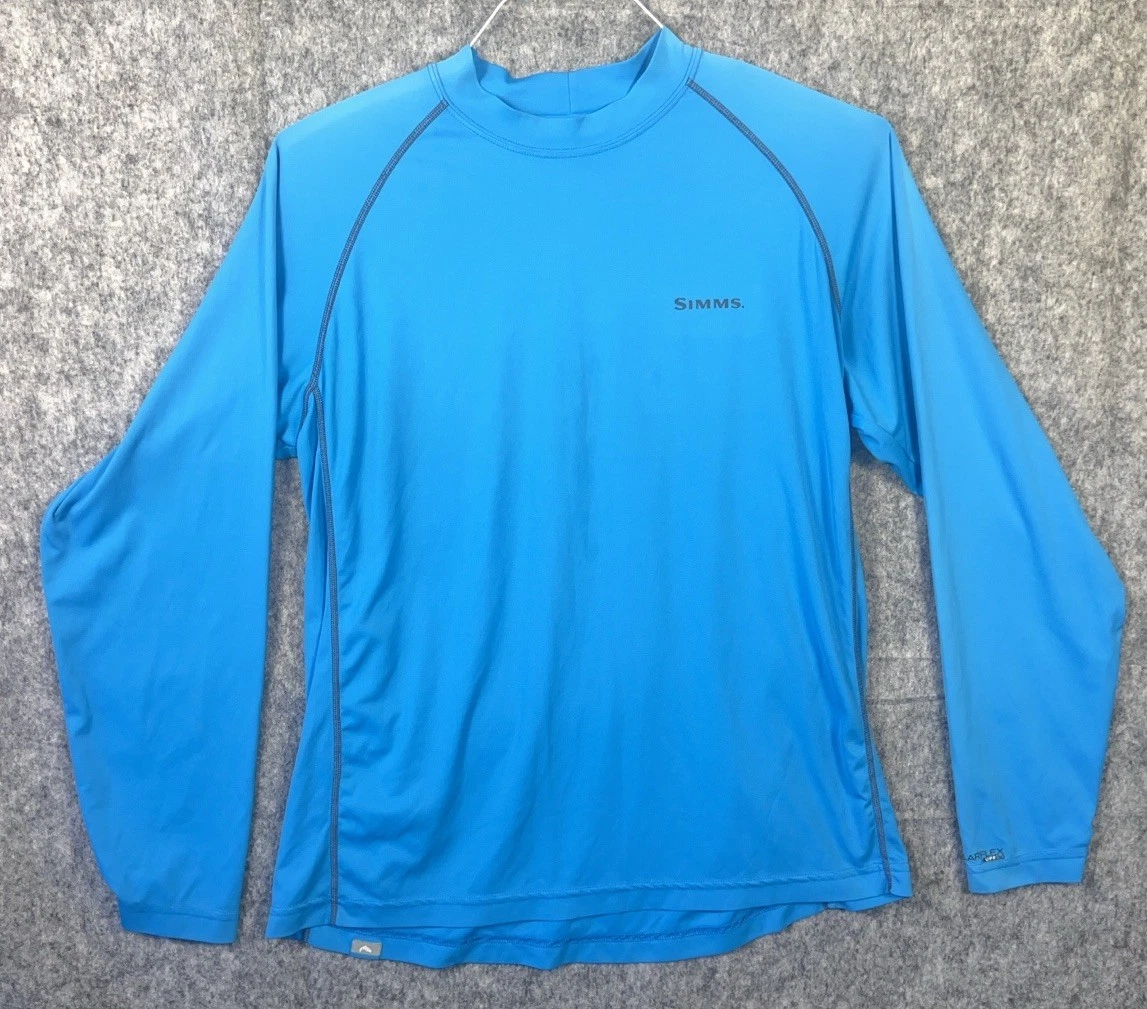 Simms Men's Medium Solarflex UPF50 Long Sleeve Performance Fishing Crewneck