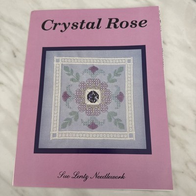 Vintage 1991 Sue Lentz Needlework Needlepoint Pattern CRYSTAL ROSE - Chart Only