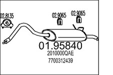 Pot d'échappement Nissan KUBISTAR