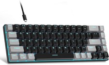 60 Teclado Mecanico Para Juegos Por Ciento, Mezcla De Grises Y Negros Teclas De