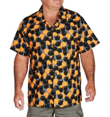 Black and White Kitties Hawaiian Shirt