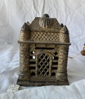 Cast Iron Four Towers Building Penny Bank J & E Stevens Original Paint — photo 1