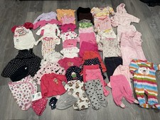 Lot Of Baby Girls Clothes Carter  s Etc Size Newborn 0-3 Months New