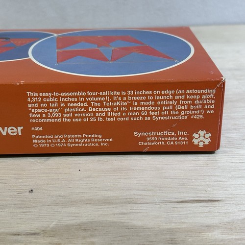 Tetra Kite Kit Alexander Graham Bell 1973 Synestructics #404 - Picture 4 of 7