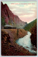 Byres Canon on the Moffat Road Colorado Vintage Postcard
