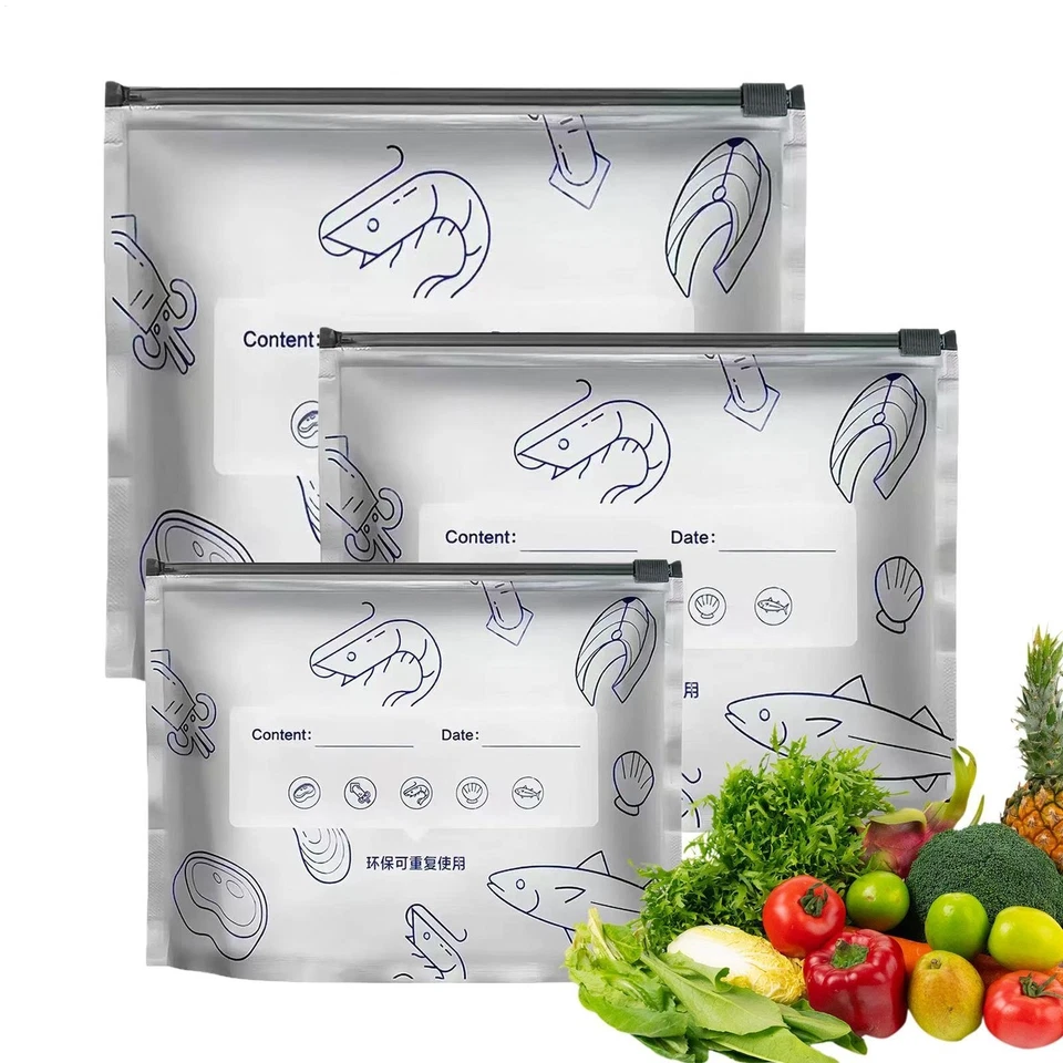 10/30PCS Wiederverwendbare Aufbewahrungsbeutel aus Aluminiumfolie verschließbar - Bild 2 von 4