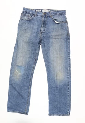 Marks and Spencer Men's Blue Straight Jeans, Size 32 - Image 1 of 4