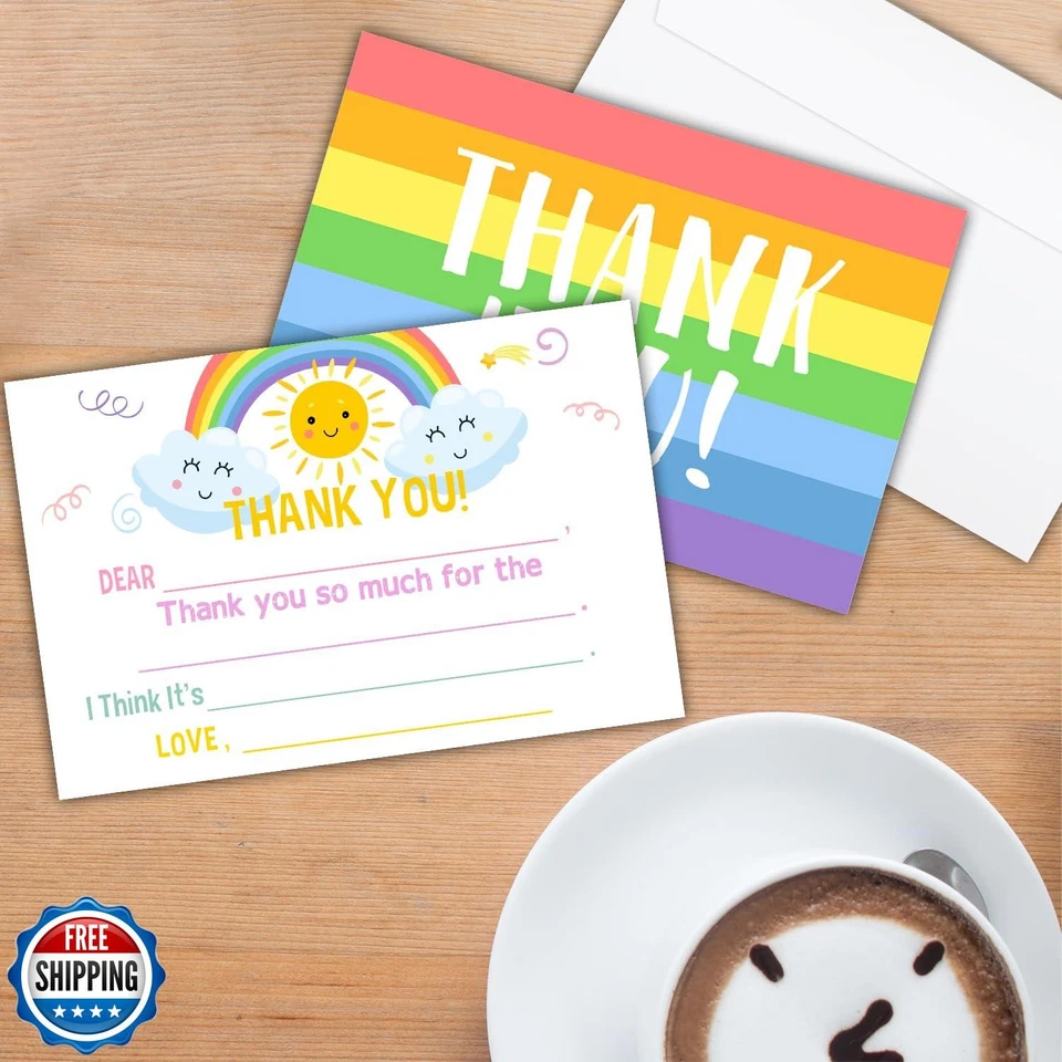 Цветные радужные благодарственные заметки HQLOW для мальчиков девочек и детей - Изображение 4 из 4