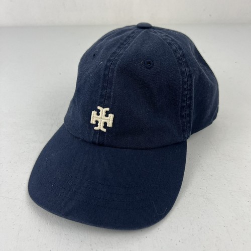 Tory Burch Logo Hat cotton baseball cap Tennis Pickleball Navy Blue Old Money