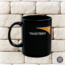 World Vision Logo Premium Black Coffee Mug